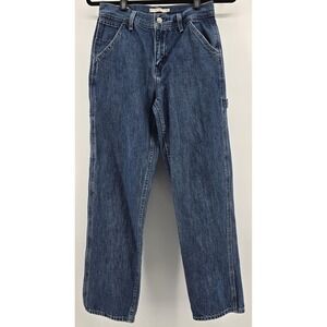 Levi's Womens Sz 25X26" Painter Boy Jean High Rise Straight Leg Med Wash Cropped